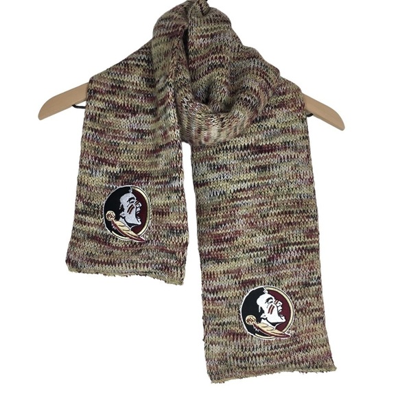FSU Scarf & 2 Pair Gloves Seminoles Florida State College Football Game Day Gear - Picture 2 of 14